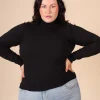 Kaiko Rollneck ribbipaita, Musta
