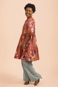 Kaiko Tiered Mini mekko, Lilies