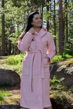 Keltainen Design kylpytakki, Roosa