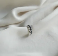 LiLa Bubbel cuff korvakoru, Hopea patinoitu