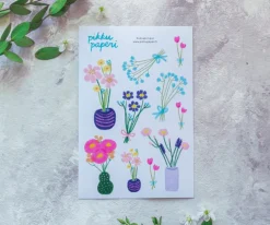 Pikku paperi Kukkakimput tarra-arkki