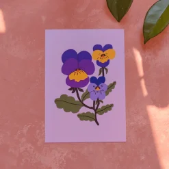 Pikku paperi Orvokki postikortti