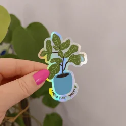 Pikku paperi Proud Plant Parent tarra