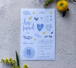 Pikku paperi Self Care tarra-arkki