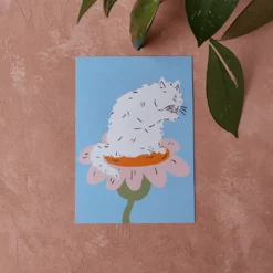 Pikku paperi Vietän kissanpäiviä postikortti