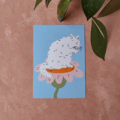 Pikku paperi Vietän kissanpäiviä postikortti