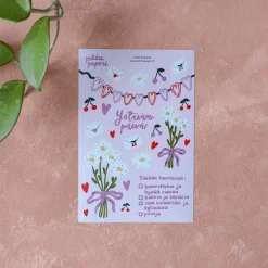 Pikku paperi Ystävänpäivä tarra-arkki